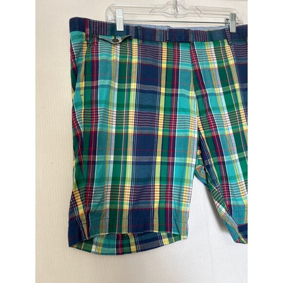 Polo‎ Ralph Lauren India Madres Mens Blue Plaid Vintage 100% Cotton Shorts Sz 42 - Picture 3 of 10